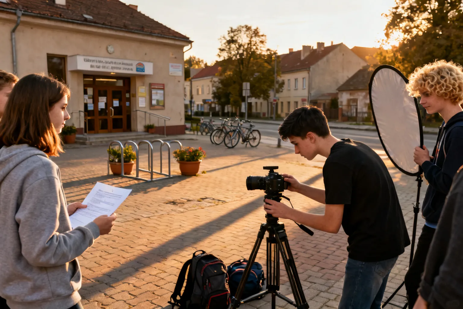 Uczniowie z powiatu płockiego nagrali spontaniczny spot o relacjach w Gąbinie