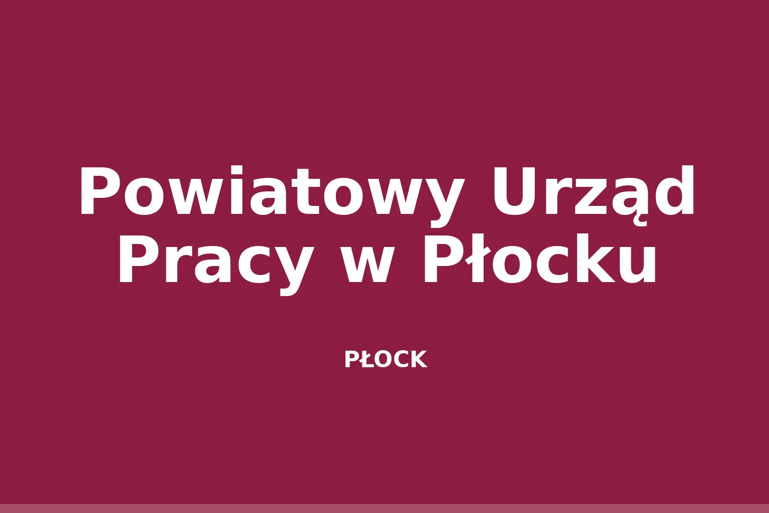 Powiatowy Urząd Pracy w Płocku