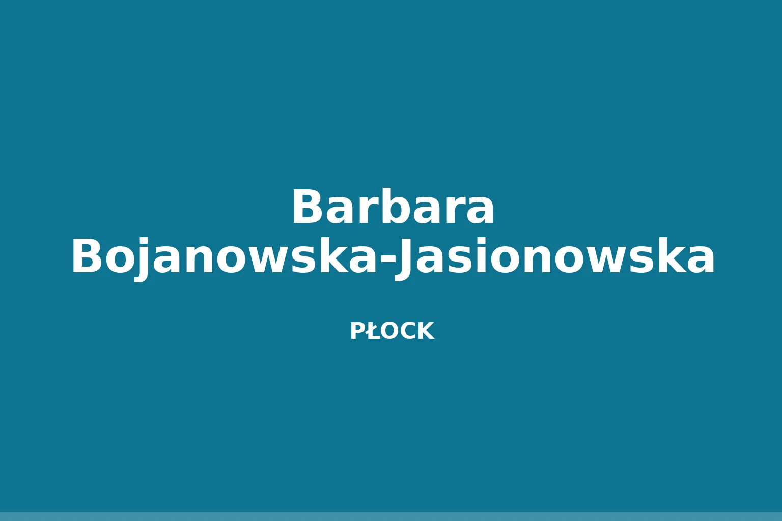 Barbara Bojanowska-Jasionowska